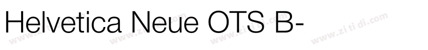 Helvetica Neue OTS B字体转换